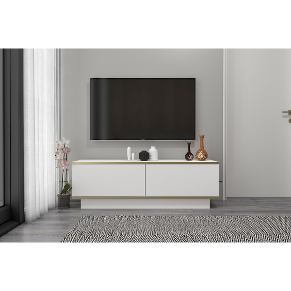 Mobilya Gezegeni Ares Beyaz Altın Tv ünitesi 135  cm
