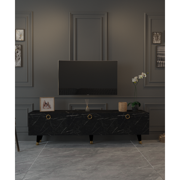 MOBİLYA GEZEGENİ SOHOS  TV ÜNİTESİ BENDIR MERMER  150 CM